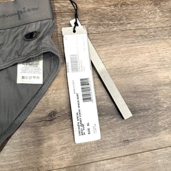 RICK OWENS WHITE CHAMPION EDITION ORGANIC COTTON BRIEF UNDERWEAR L SIGNATURE - Picture 3 of 5